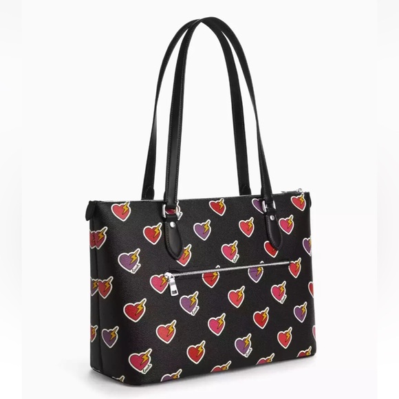 New Coach CW434 Gallery Tote Bag with Heart Bolt Print - Picture 5 of 5